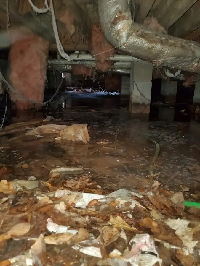 Crawl space flood assessment for Commercial Water Damage Restoration in Goffstown